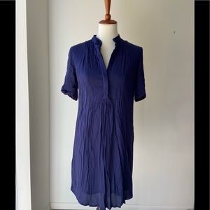 NWT Old Navy cute blouson navy blue mini dress w/pleating and fully lined.